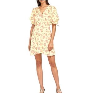 FAITHFULL the BRAND Tonia Floral V-neck Mini Dress